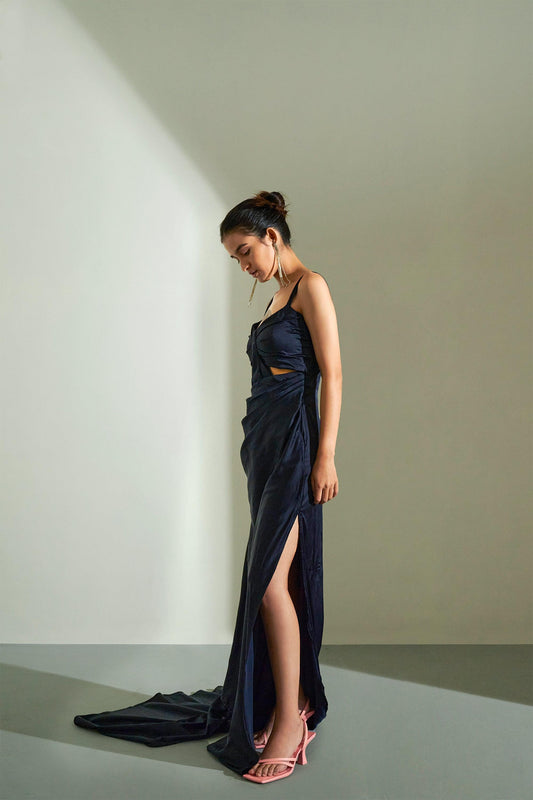 Fallon Satin Lycra Dress petiteish