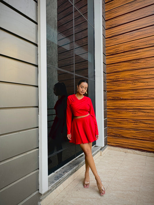 Red Twirling Cord petiteish