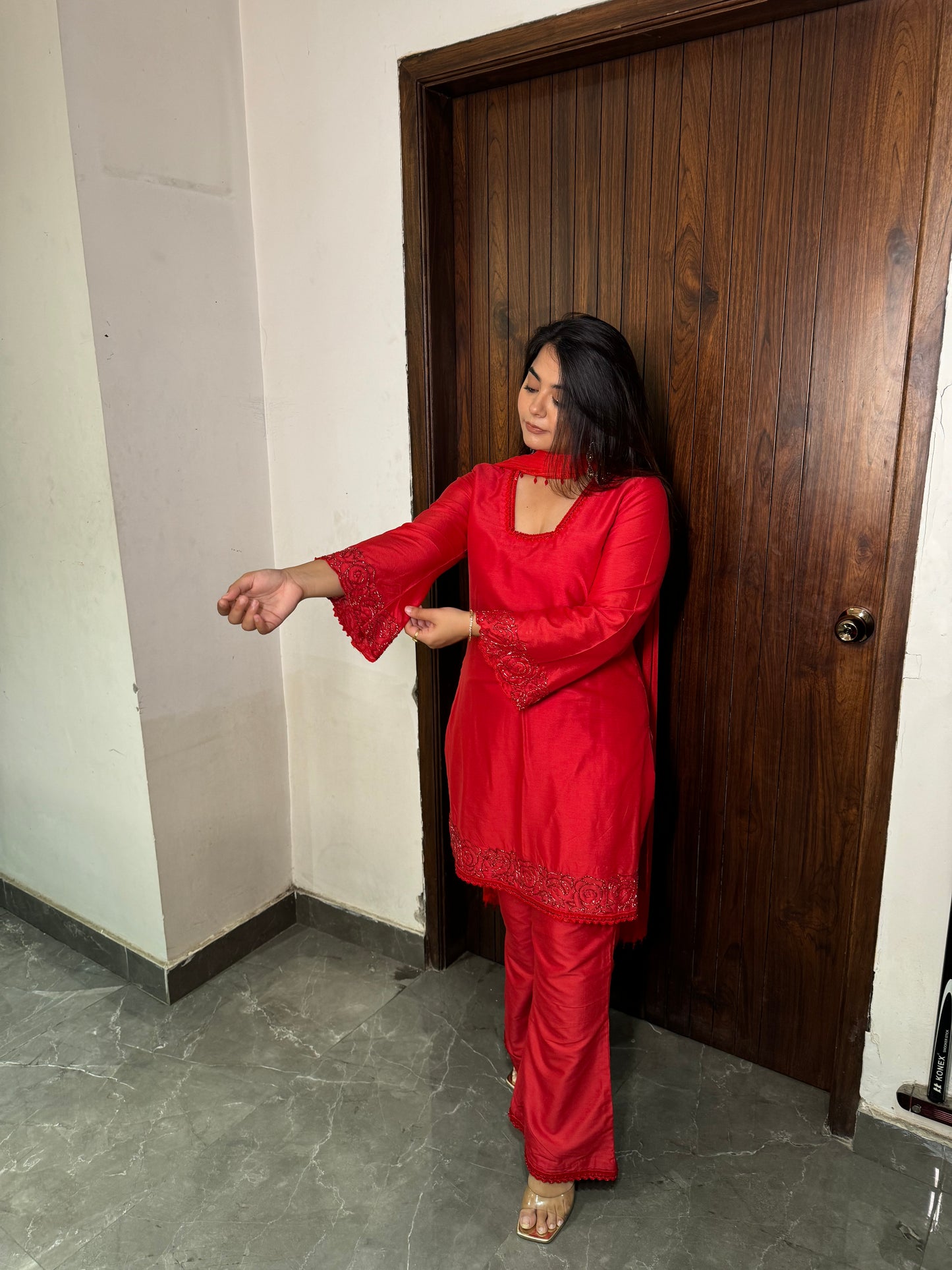Red suit