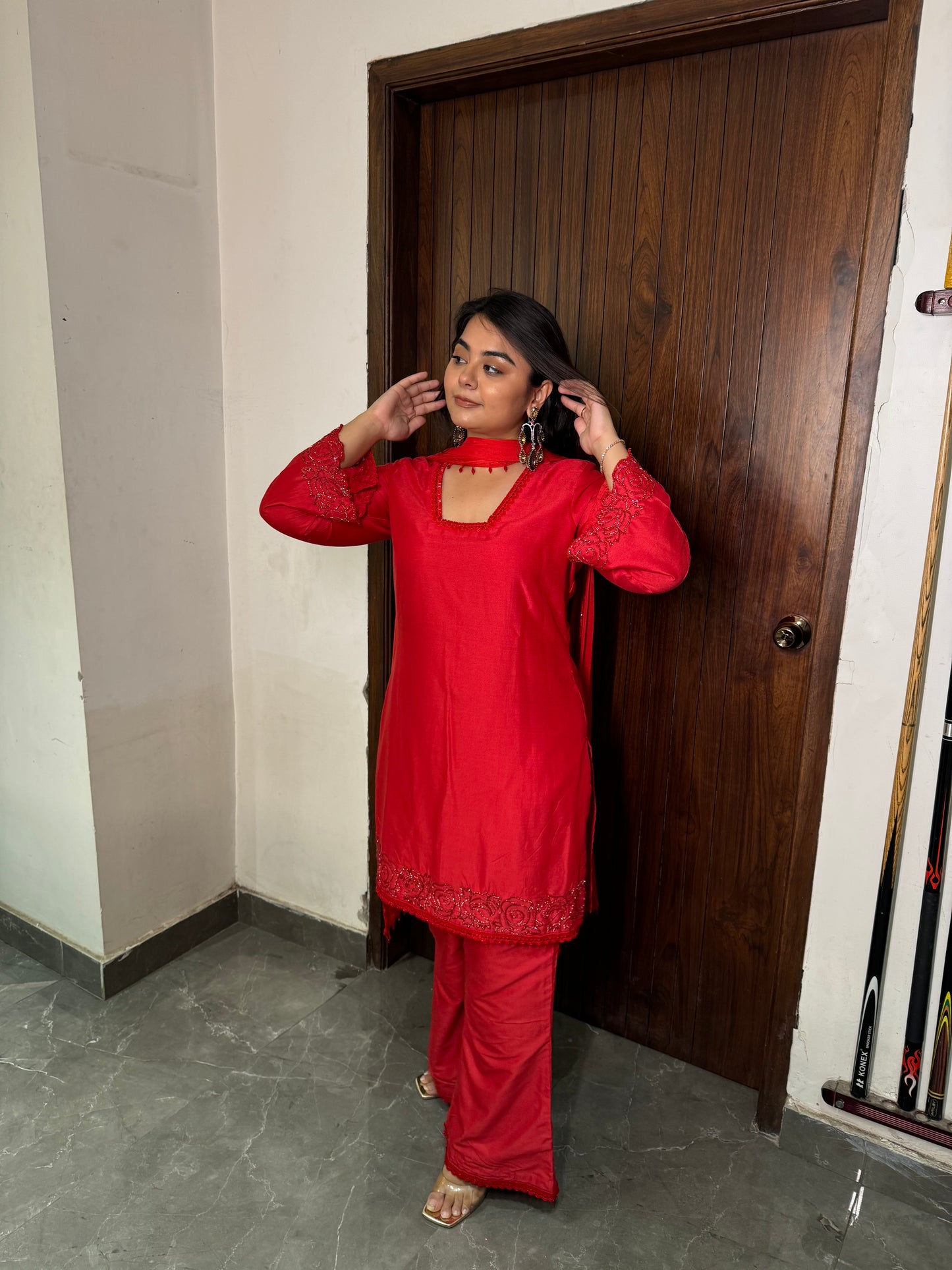 Red suit
