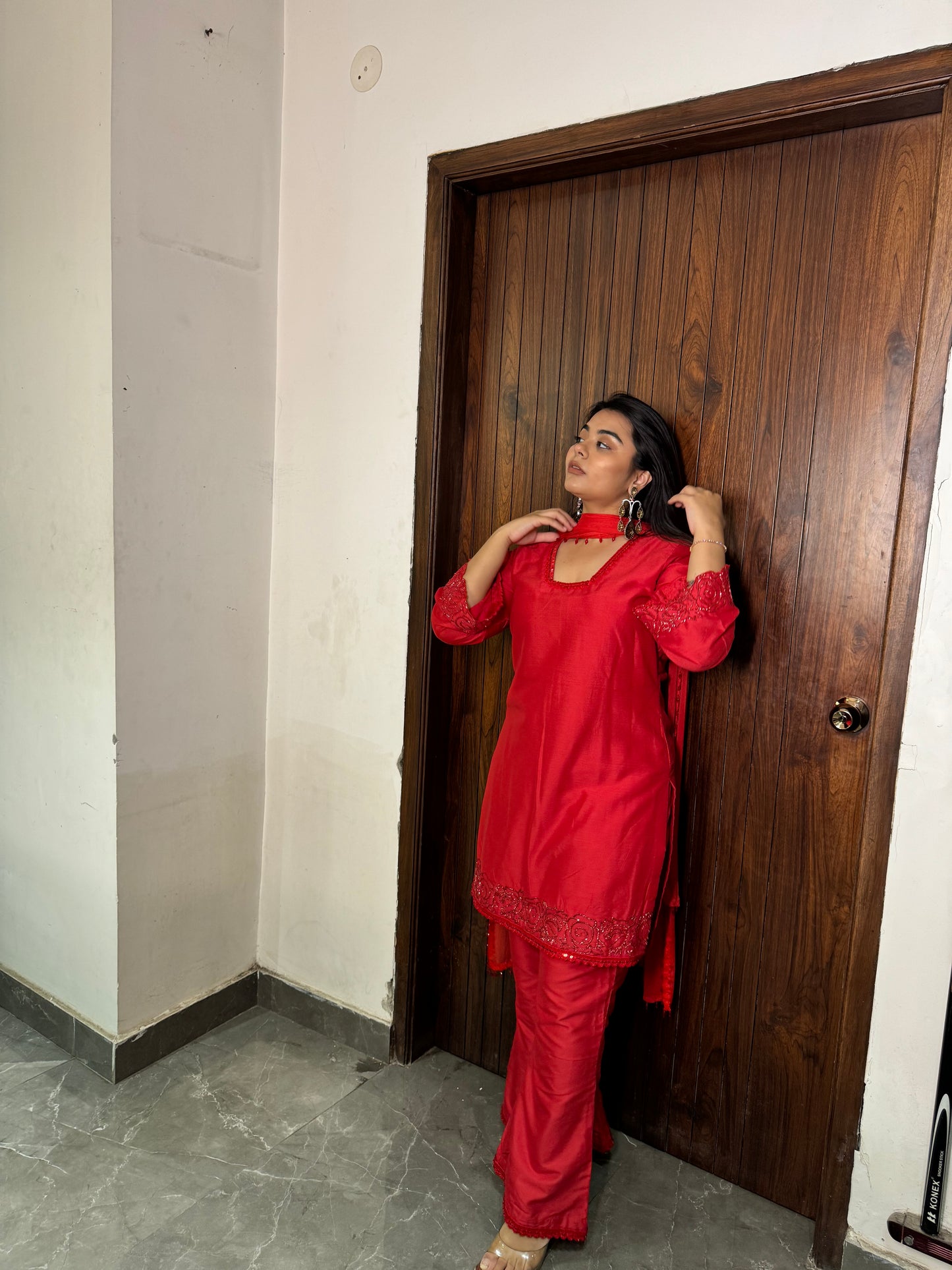 Red suit