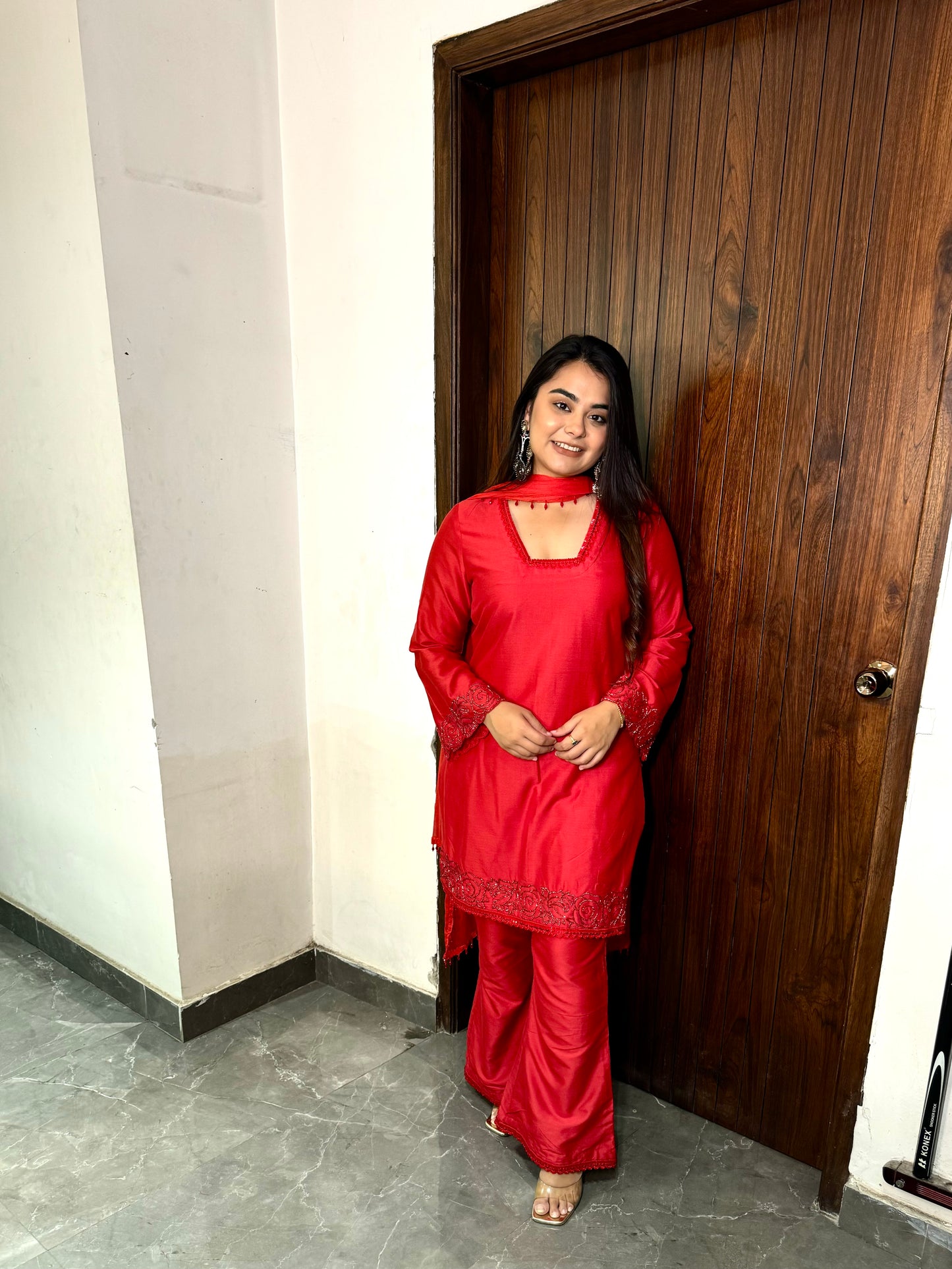 Red suit