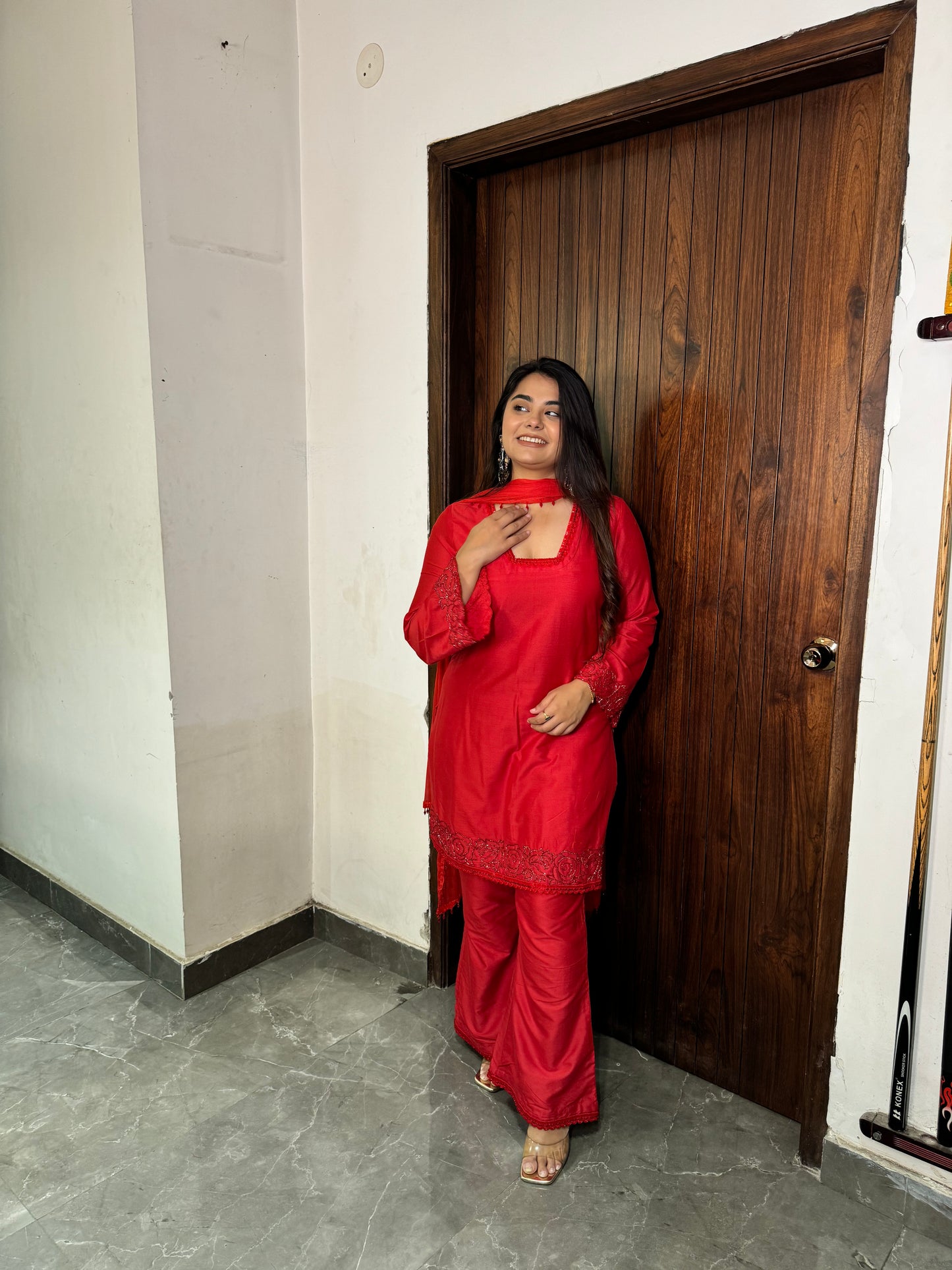 Red suit